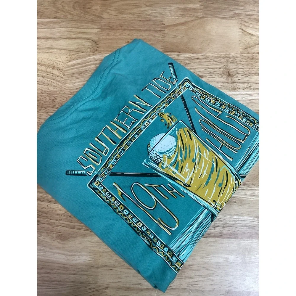 Mens‎ Southern Tide Golf 19th Hole Long Sleeve Tshirt -Mint Green
